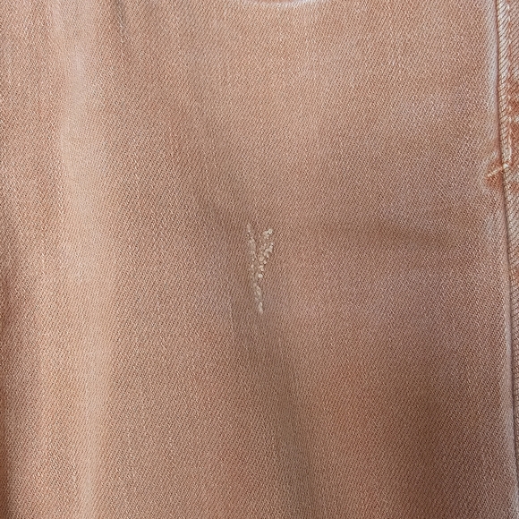 Pilcro & the Letterpress x Anthro High Rise Crop Bootcut Jeans, Size 29, Orange - Picture 9 of 14